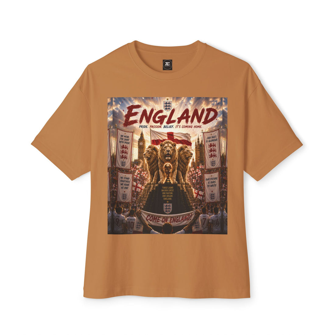 World Cup Champions Tee: 'Three Lions' Football Fan Shirt